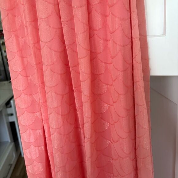 ERIN Fetherston Maxi Dress 0 Coral Pink Sweetheart Spaghetti Strap Ruched New - Picture 4 of 10